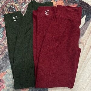 Bombshell Sportswear Red and Green Leggings